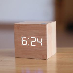 Modern Digital Wood Clock