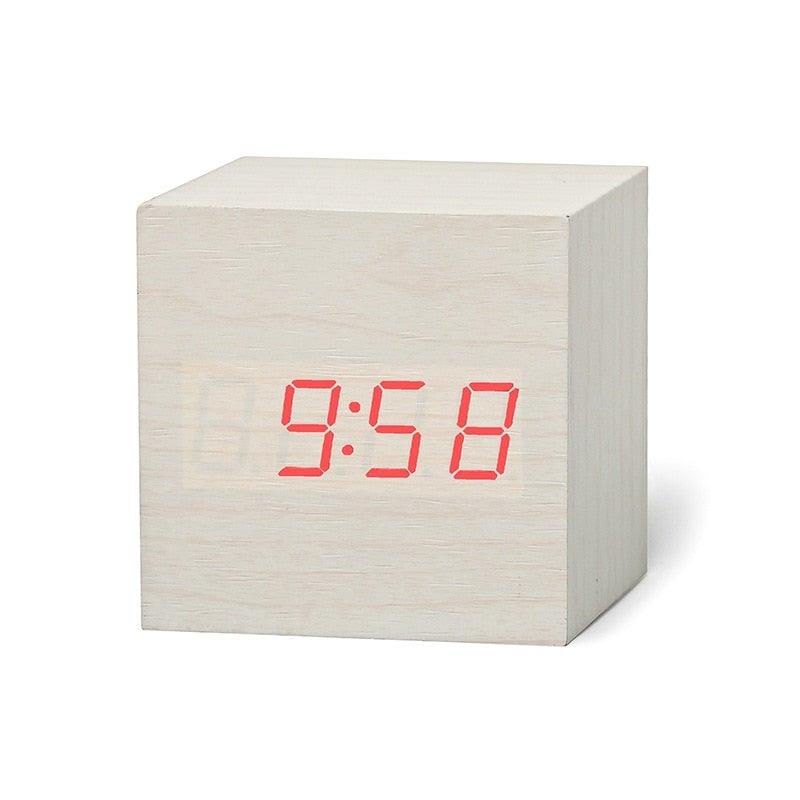 Modern Digital Wood Clock