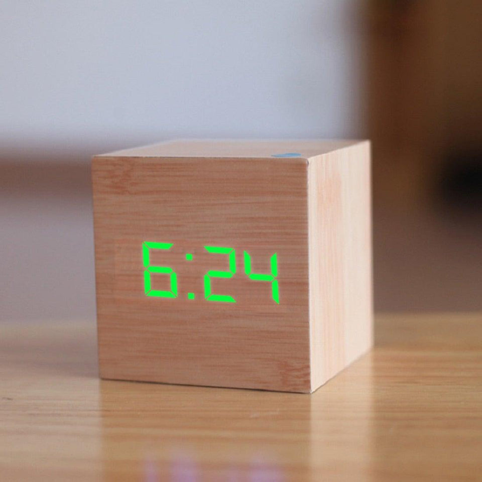 Modern Digital Wood Clock